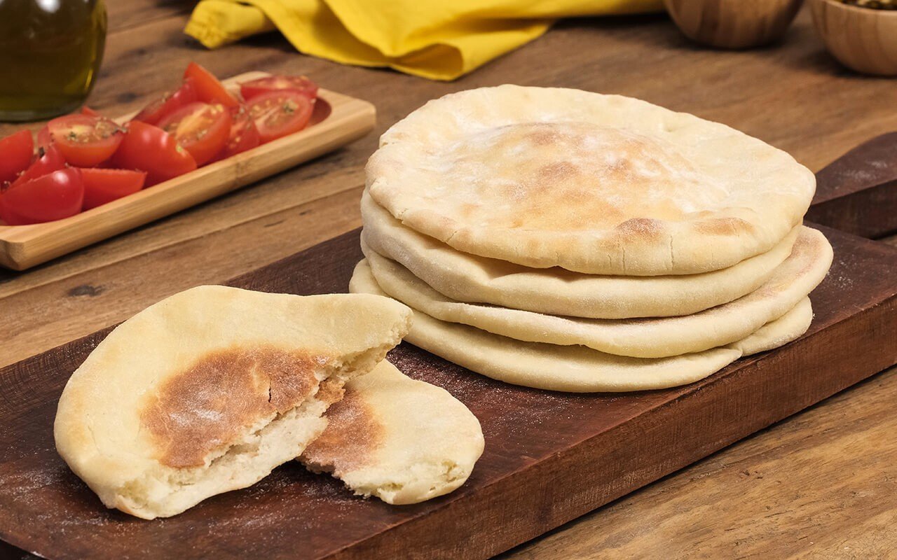 Pães sírios frescos da YOFAH em Chapecó, pacote com 5